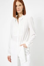 Koton Women's White Button Detailed Tunic