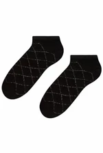 Steven 066-008 Dámské kotníkové ponožky 38/40 černá