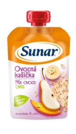 SUNAR kašička ovocná kapsička mix ovoce, ovesné vločky 6m+ 120 g