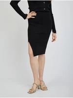 Orsay Black Skirt with Slit - Ladies