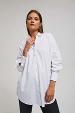 Oversize shirt with decorative buttons