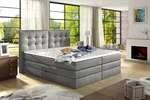 Luxusní box spring postel Field 180x200, tmavě šedá - AKCE