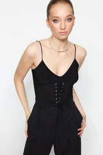 Trendyol Black Knitted Snap-On Body