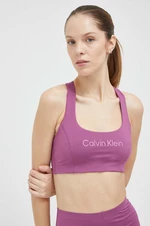 Športová podprsenka Calvin Klein Performance Essentials fialová farba