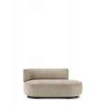 K-Wait Chaise lounge  Chenille levá područka béžová Kartell