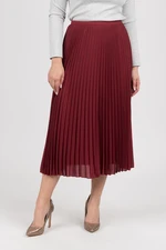 Tommy Hilfiger Sukňa - TH ESSENTIAL MIDI SKIRT červeno-hnedá