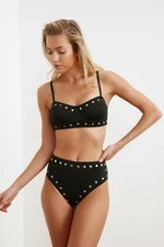 Trendyol Fekete Trok Stone Bikini alsó