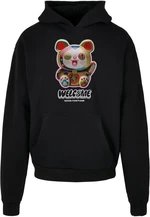 Men's Welcome Cat Ulrta Heavy Oversize Hoodie Black