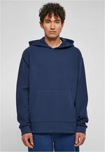 Oversized Waffle Hoody Dark Blue