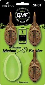 Mikado sada krmítek Method Feeder SHOT Q.M.F. SYSTEM L - 3x30g + 1ks forma