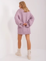 Light purple knitted mini dress