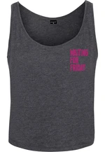 Ladies Waiting For Friday Box Tank Charcoal