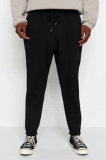 Trendyol Black Plus Size Regular/Normal Cut Polar Fleece/Warm Sweatpants