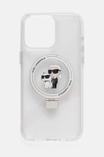 Puzdro na mobil Karl Lagerfeld iPhone 15 Pro Max 6.7 priehľadná farba, KLHMP15XHMRSKCH
