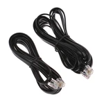 RJ11 RJ12 6P6C Data Cable, Male To Male Modular Data Cord Straight Wiring Pinout Telephone Handset Voice Extension Cable