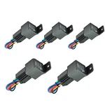 5Pack Car Truck 12V 40A SPDT Relay & Socket 5Pin Relays 5 Wire Fast US Delivery