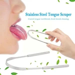 Tongue Scraper Cleaner Fresh Breath Cleaning Coated Stainless Quality Tools Tongue Care Hygiene Toothbrush Steel High E0A3