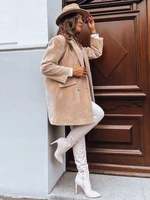 Women's alpaca coat SERENITY light beige Dstreet