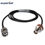 Superbat BNC Male Straight to Female Bulkhead with O-ring Straight Pigtail Cable RG58 30cm