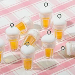 10pcs Kawaii Beer Drinking Bottle Resin Charms Cute Beverages Pendant for DIY Jewelry Making Earring Necklace Keychain Findings