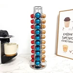 40PCS Nespresso Capsule Pod Holder Stand Rack Display Coffee Capsules Plating Black Metal Holders Rotatable Racks High Quality