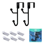 1PC New Cabinet Door Hook Metal Hanger Key Storage Hook Punch-Free Home Kitchen Bathroom Door Rear Organizer Gifts 2 Color