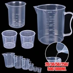 20-1000ml Clear Plastic Graduated Measuring Cup For Baking Beaker Liquid Measure Jug Cup Container