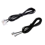 2Pcs RJ11 6P4C Telephone Cable Cord ADSL Modem, 1 Meters & 2 Meters