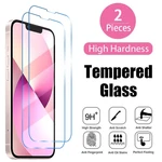 2 Pieces Protective Glass for iPhone 14 Pro Max Screen Protector Full Cover Glass for iPhone 13 Pro Max 12 13 Mini Transparent