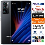 2023 Global Version HTM Note30 Ultra Smartphone Android 11 Mobile Phones Low Price 128G ROM Telephone 5200mAh 6.1inch Cellphones