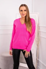 V-neck sweater pink