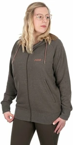 Fox Fishing Mikina Womens Zipped Hoodie Dusty Olive Marl/Mauve Fox L