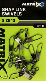 Matrix obratlíky s karabinou Snap Link swivels 14 x 10