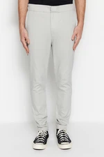 Trendyol Men's Gray Regular Fit Gabardine Trousers