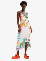 Women's White Wrap Beach Dress Desigual Selva - Women