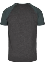 Raglan Contrast Tee charcoal green/bottlegreen