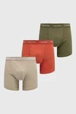 Boxerky Calvin Klein Underwear 3-pack pánské, zelená barva, 0000U2662G