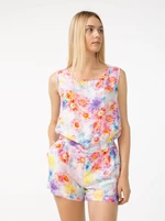 Conte Woman's Playsuits & Jumpsuits Floral-White