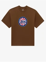 Brown men's T-shirt VANS Checker Icon - Men