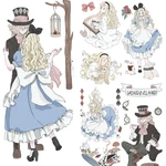 11cmX3Meter Roll Alice In Wonderland Washi Tape Dream Walking Fairyland