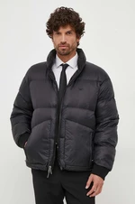Páperová obojstranná bunda Emporio Armani pánska, čierna farba, zimná