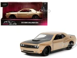 2012 Dodge Challenger SRT8 Gold Metallic with Black Hood "Pink Slips" Series 1/32 Diecast Model Car by Jada