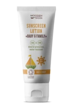 WOODENSPOON Opalovací tělové mléko Baby & Family SPF 30, 100 ml