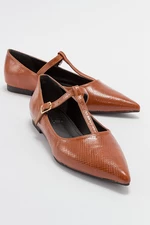 LuviShoes BULVA dámske ploché topánky s hnedým vzorom