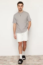 Trendyol Gray Relaxed Basic 100% Cotton T-Shirt