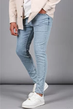 Madmext Modré Super Skinny Fit Pánské Džíny 6340