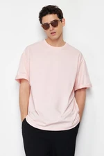 Trendyol Powder Oversize/Wide Cut Basic 100% Cotton T-Shirt