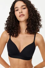 Trendyol Black Micro Rope Strap Non-wired Covered Knitted Bra