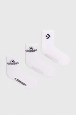 Ponožky Converse 3-pak biela farba, E1262W