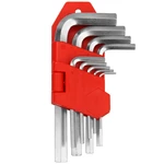MAR-POL Imbusové klíče metrické, zahnuté, 1,5-10 mm, sada 9 ks